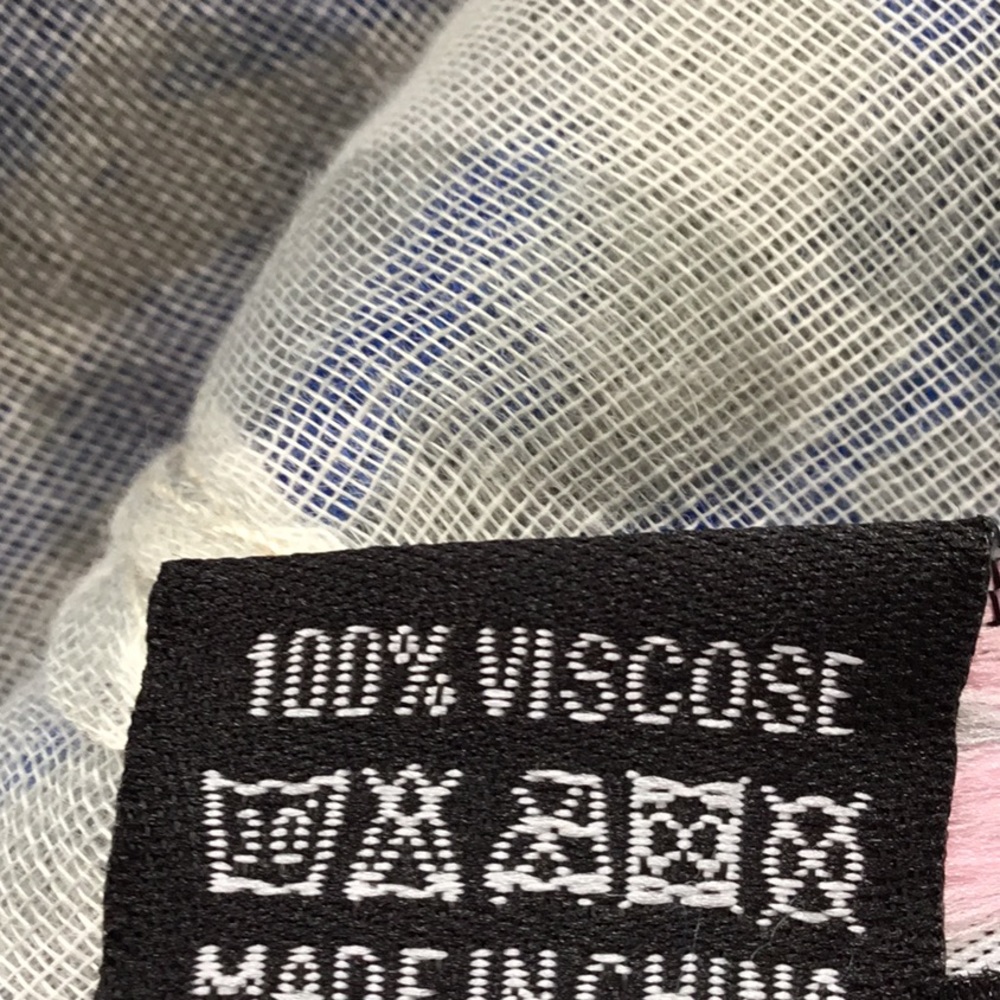 Gray/hot pink summer weight infinity scarf - Picture 3 of 3